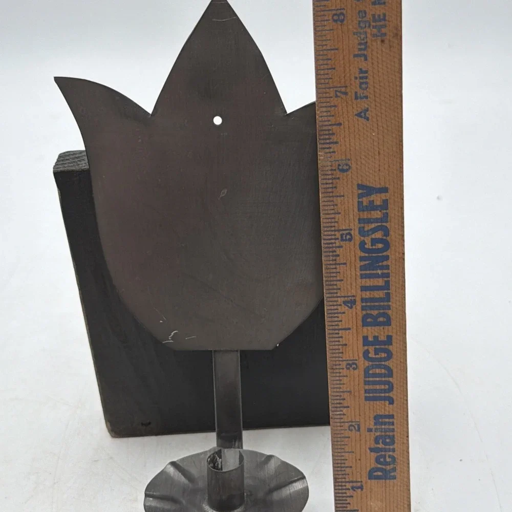 Vintage Tin Tulip Artisan Wall Sconce Candle Holder Primitive Folk Decor